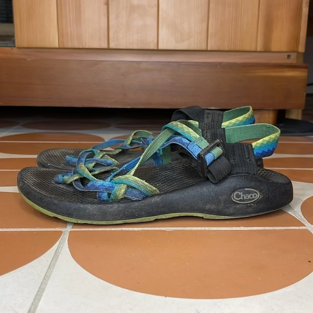 Chaco Z Yampa Fresh Blue and Green Sandals